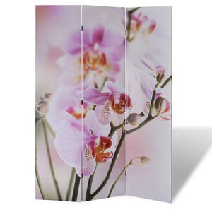 vidaXL foldeskærm rumdeler 120 x 170 blomstermotiv