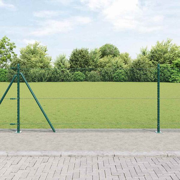 vidaXL Hegnsp&aelig;l Gr&oslash;n 10 x 0,8 m (13 mm mesh) St&aring;l og PVC