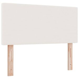 vidaXL Hovedg&aelig;rde Creme 100 cm Velourstof