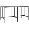 vidaXL barbord 200x100x110 cm pulverlakeret st&aring;l sort