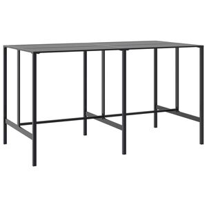 vidaXL barbord 200x100x110 cm pulverlakeret st&aring;l sort