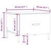 vidaXL sofabord 50x50x40 cm konstrueret tr&aelig; gr&aring; sonoma-eg