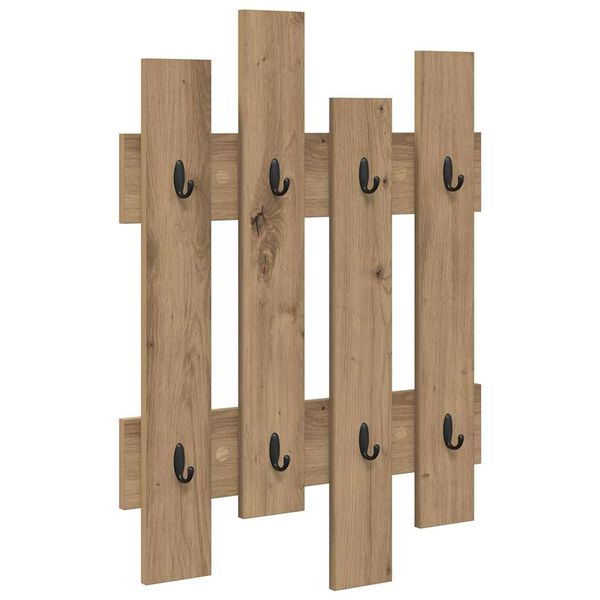 vidaXL V&aelig;gmonteret Jakkeholder V&aelig;gmonteret artisan eg 60 x 3 x 82 cm