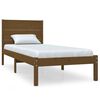 vidaXL sengeramme 90x190 cm Single massivt tr&aelig; gyldenbrun