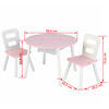 KidKraft opbevaringsbord og stolesæt til børn lyserød massivt træ 26165