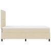vidaXL Box spring seng med madras med LED Creme 120 x 190 cm Stof