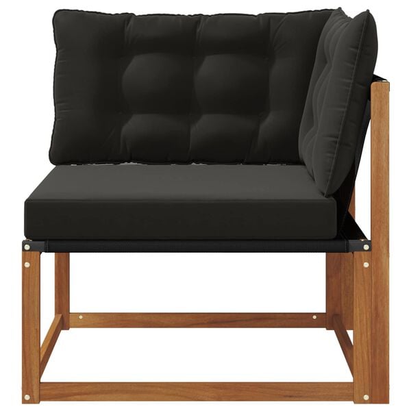 vidaXL Udend&oslash;rs Hj&oslash;rnesofa Massivt Akacietr&aelig; Naturfarvet