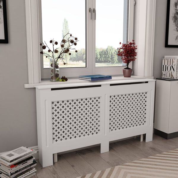 vidaXL radiatorskjulere 2 stk. 152 x 19 x 81,5 cm MDF hvid