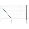 vidaXL Svejset tr&aring;dhegn med spidser 10 x 1,0 m (B x H) PVC-belagt st&aring;l