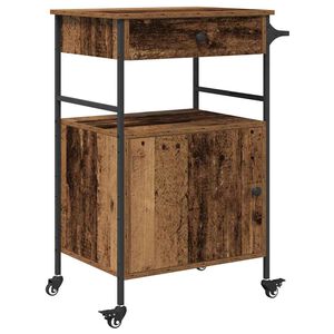 vidaXL K&oslash;kkenvogn Gammelt tr&aelig; 56 x 43 x 89,5 cm Konstrueret tr&aelig;