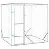 vidaXL udend&oslash;rs hundeg&aring;rd 2x2x2 m galvaniseret st&aring;l s&oslash;lvfarvet
