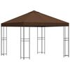 vidaXL Pavillon 3 x 3 m Brun Polyester og St&aring;l 190 gsm