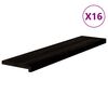 vidaXL trappem&aring;tter 16 stk. brunsort 110x25x2 cm massivt egetr&aelig;