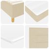 vidaXL Box spring seng med madras Creme 200 x 200 cm Stof