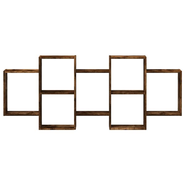 vidaXL v&aelig;ghylde 159x18x65 cm konstrueret tr&aelig; r&oslash;get egetr&aelig;sfinish