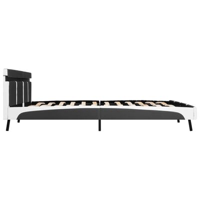 vidaXL sengestel med LED 180 x 200 cm kunstlæder grå
