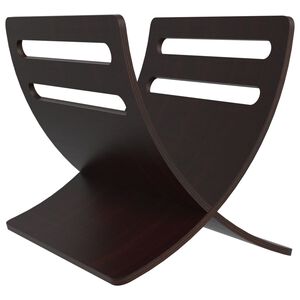 vidaXL st&aring;ende magasinholder tr&aelig; brun