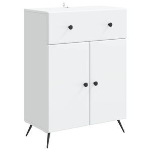 vidaXL Sideboard med skuffe Hvid 66 x 34,5 x 90 cm Konstrueret tr&aelig;