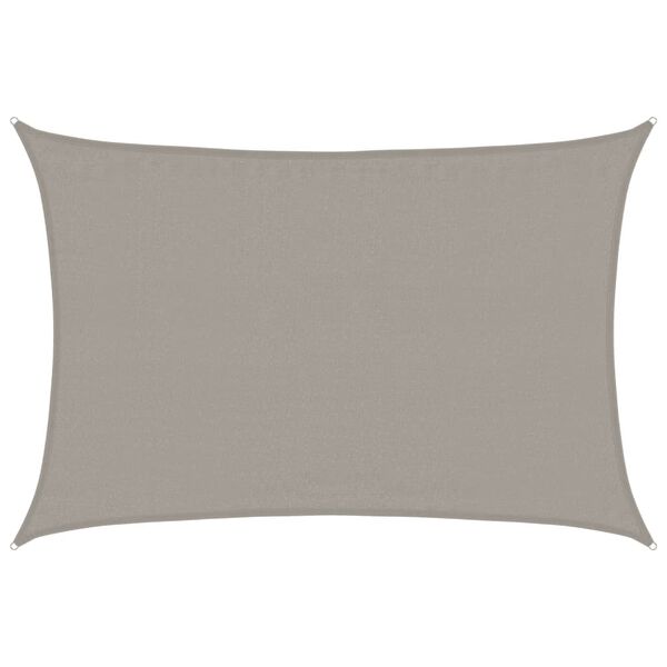 vidaXL solsejl 3,5x5 m rektangul&aelig;r 160 g/m&sup2; HDPE lysegr&aring;