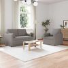 vidaXL Sofa 2 pcs Gr&aring;brun 139 x 78 x 80 cm Stof