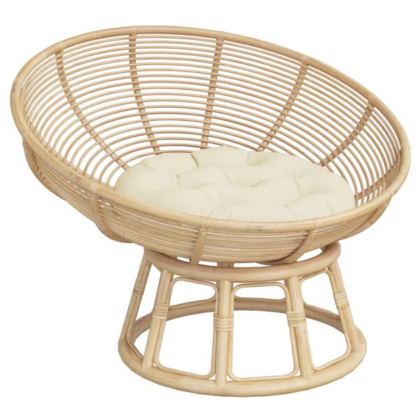 vidaXL rund hynde &Oslash;60x11 cm oxfordstof cremefarvet