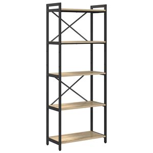 vidaXL Bogreol 60 x 30 x 155 cm Konstrueret tr&aelig; Sonoma eg