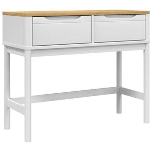 vidaXL konsolbord BODO 89,5x36,5x73 cm massivt fyrretr&aelig; hvid
