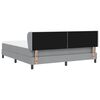 vidaXL Box spring seng med madras Lysegr&aring; 180 x 200 cm Stof