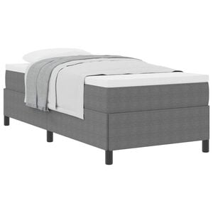 vidaXL Box spring seng Lysegr&aring; 80 x 200 cm Velourstof