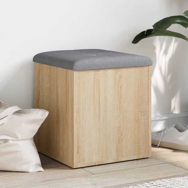 vidaXL opbevaringsbænk Sonoma eg 42x42x45 cm konstrueret træ