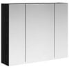 vidaXL Badev&aelig;relsesspejlskab Sort eg 60 x 14,5 x 50 cm Konstrueret tr&aelig;