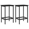 vidaXL Barb&aelig;nk 2 stk. Sort eg 40 x 32 x 74 cm Konstrueret tr&aelig;