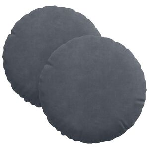 vidaXL S&aelig;depuder 2 stk. Fl&oslash;jl M&oslash;rkegr&aring; &Oslash;30 x 13 cm