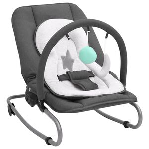 vidaXL skr&aring;stol til baby st&aring;l antracitgr&aring;