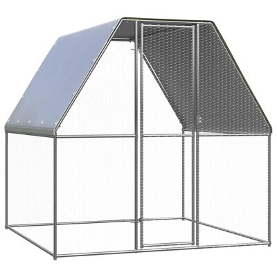 vidaXL udendørs hønsebur 2x2x2 m galvaniseret stål