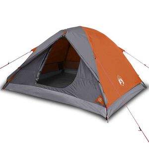 vidaXL 3-personers campingtelt vandt&aelig;t kuppel orange