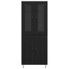 vidaXL Highboard Sort eg 69,5 x 34 x 90 cm Konstrueret tr&aelig;