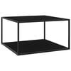 vidaXL sofabord 90x90x50 cm glas sort