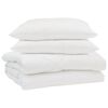 vidaXL Sommer dyne med pude 3 stk. Hvid Mikrofiber
