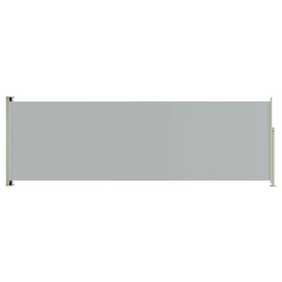 vidaXL sammenrullelig sidemarkise til terrassen 200x600 cm grå