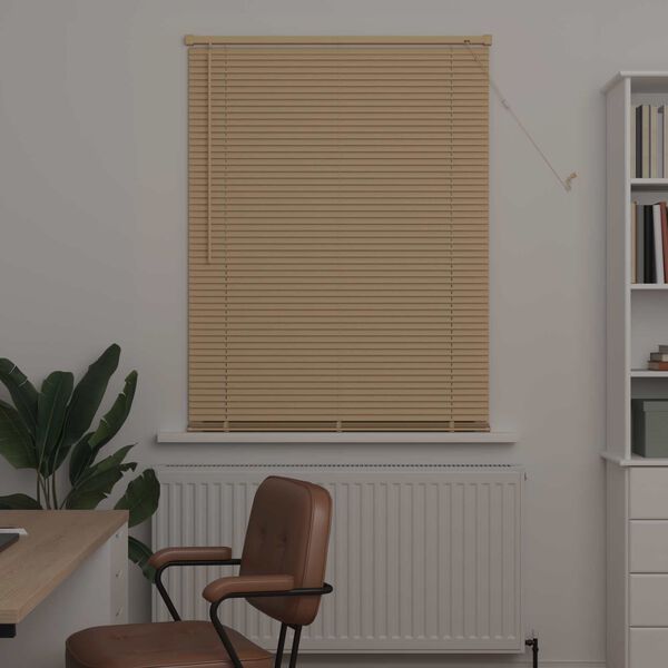vidaXL Persienner Indstillelig Lys Brun med M&oslash;nster 150 x 100 cm PVC