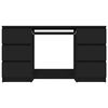vidaXL skrivebord 140x50x77 cm konstrueret træ sort