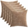 vidaXL Pudebetr&aelig;k 6 stk. HEERLEN Brun 30 x 30 cm Chenille Stof