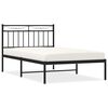 vidaXL sengeramme med sengegavl 100x200 cm metal sort