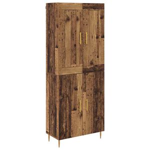 vidaXL Highboard Gammelt tr&aelig; 69,5 x 34 x 180 cm Konstrueret tr&aelig;