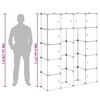 vidaXL modulskab med 14 rum hvid 37x146x180,5 cm