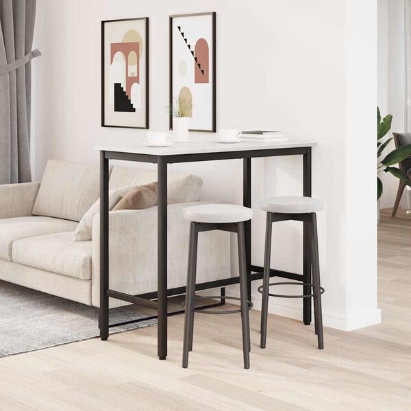 vidaXL bord Hvid 100 x 50 x 91 cm Ingeni&oslash;rtr&aelig; og st&aring;l