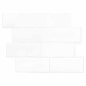 vidaXL Subway flise 10 pcs Hvid 29 x 21 cm Polyurethan og PET