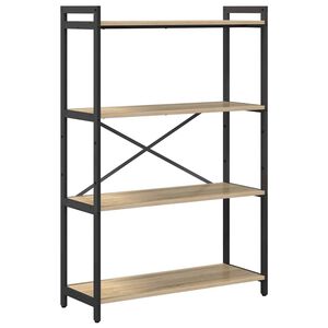 vidaXL Bogreol 80 x 30 x 120 cm Konstrueret tr&aelig; Sonoma eg