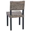 vidaXL Spisestuestol 2 pcs Sorte vask 46 x 55 x 84 cm Kubu rattan